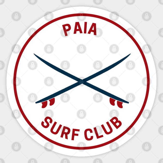 Vintage Paia Hawaii Surf Club Sticker by fearcity